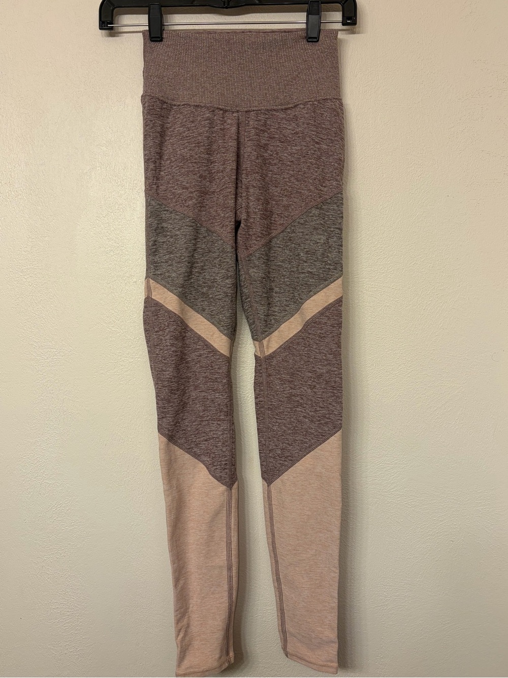 Alo Yoga Women’s Alosoft High Waist Sheila Smoky Quartz Colorblock Leggings Size
